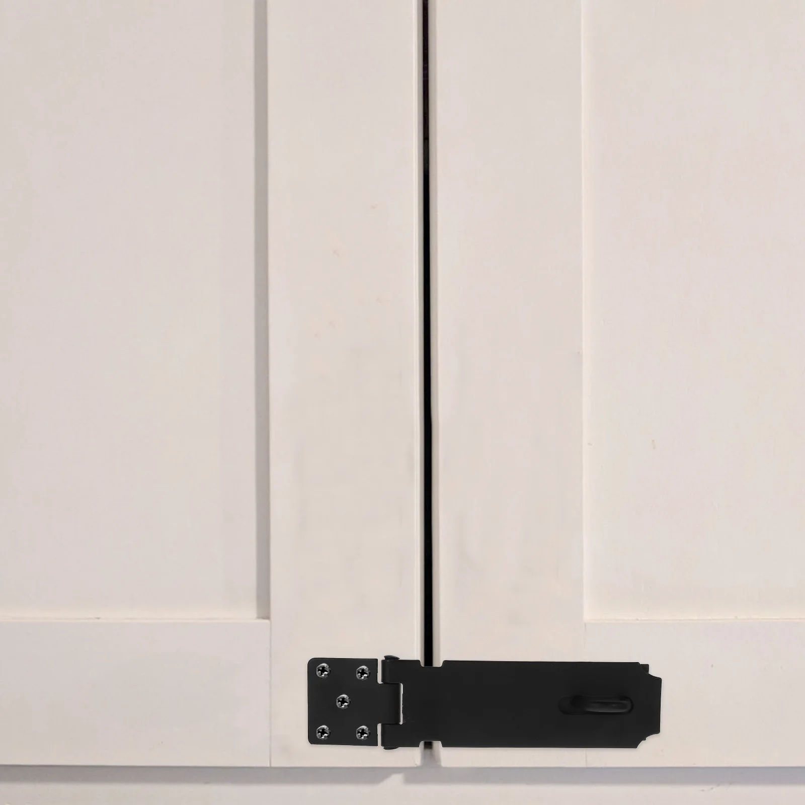 

2Pcs Stainless Steel Padlock Hasp Sturdy Wear-Resistant Door Lock Latch for Windows Cabinets Toolboxes Versatile Security Latch