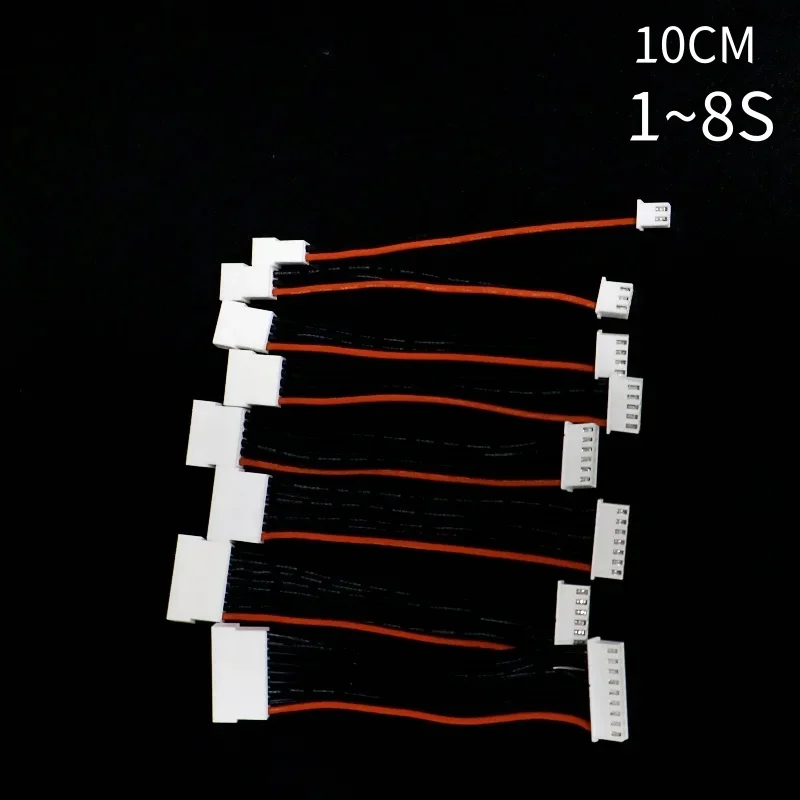 

6 шт., 10 см, 22AWG 1S 2S 3S 4S 5S 6S 7S 8S JST-XH JST XH, разъем-адаптер, штекер, балансировочный провод, зарядный кабель для аккумулятора Lipo