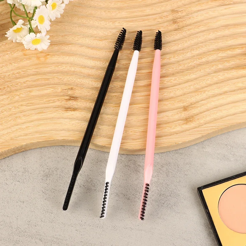 Brosse à sourcils à Double tête, peigne à cils, façonnant les cils, pour le toilettage des sourcils, outil de maquillage réutilisable