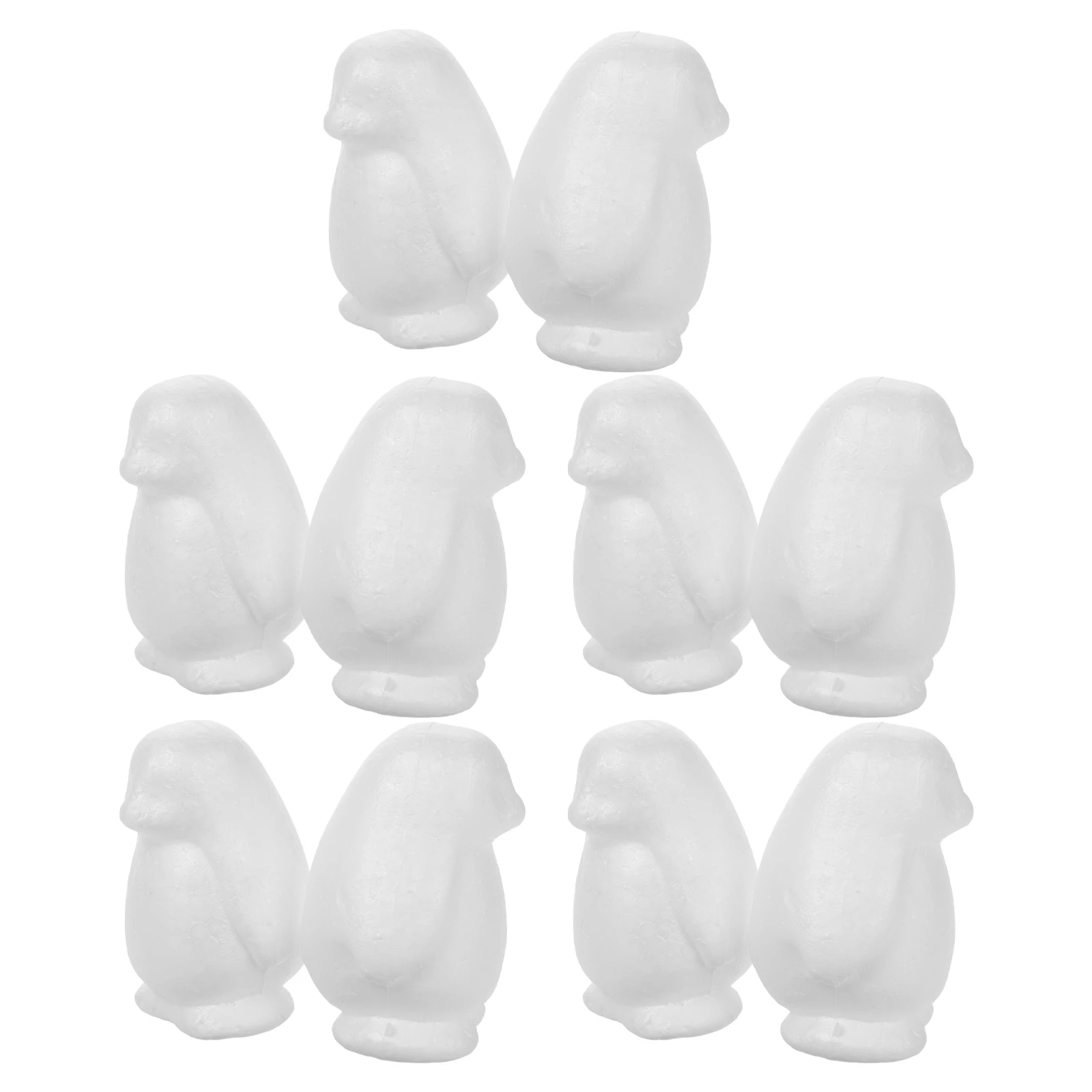 

10 Pcs Foam Craft Embryo Small Animals Diy Foams Embryos White Creative Penguin