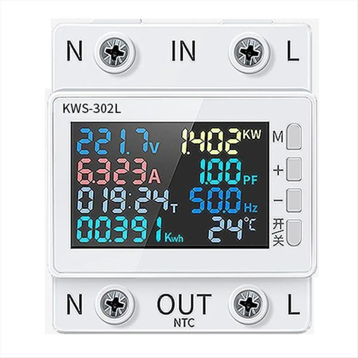 A24I KWS-302L Power Meter over Under Voltage Protector Switch Current Voltage Monitor Relay Value Settable Circuit Breaker