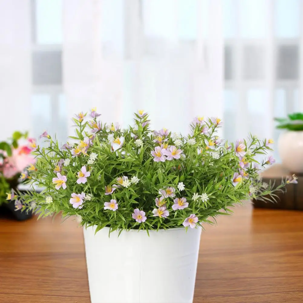 Artificial Flower Nordic Style Fresh-keeping 7 Forked Elegant Flower Arrangement Fake Wildflower Home Decoration