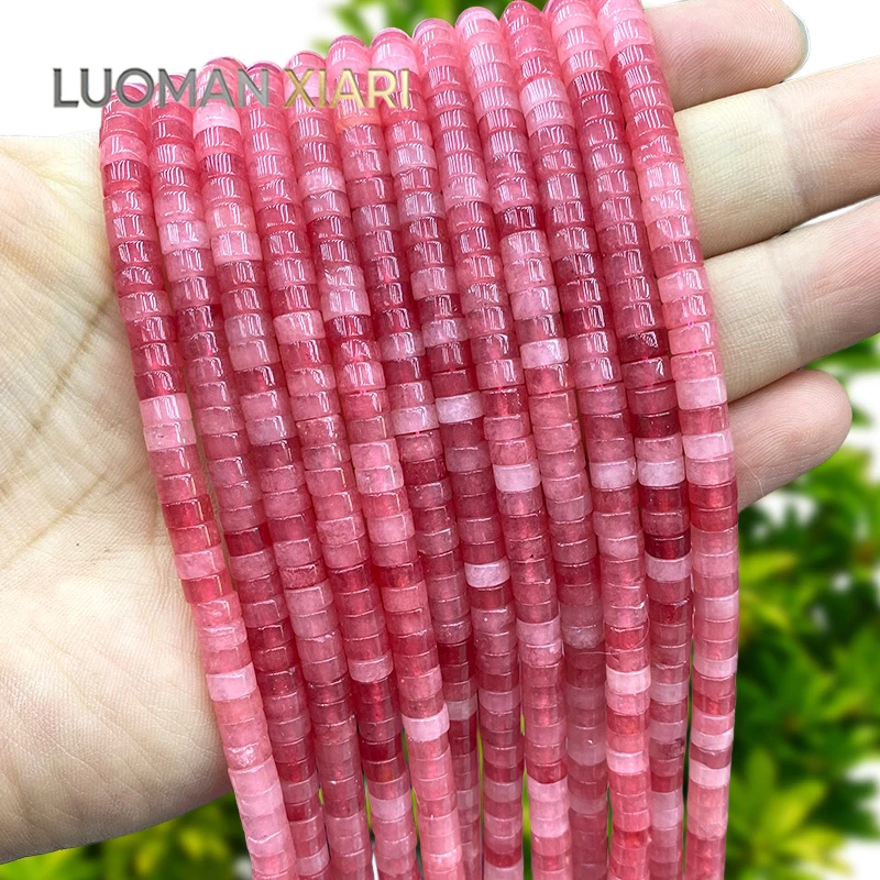 

Wholesale 550pcs 3x6MM Rondelle Natural Stone Rhodochrosite Chalcedony Spacer Beads for Jewelry Making DIY Bracelet Accessories