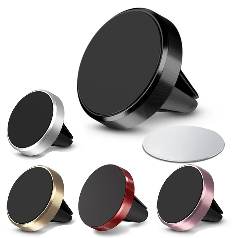 Soporte magnético para teléfono con salida de aire de coche, soporte magnético para teléfono móvil, soporte redondo magnético para iPhone, Samsung y Huawei