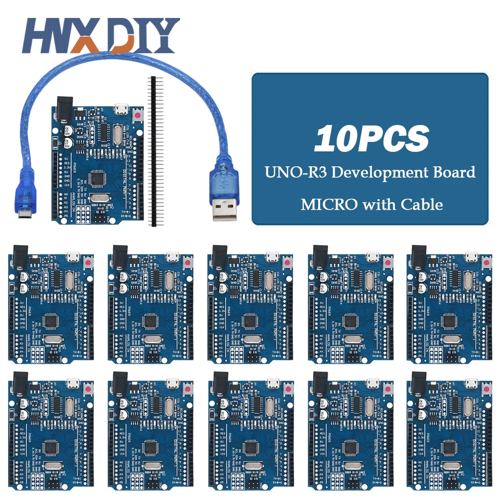 1-10pcs UNO R3 CH340G MEGA328P Chip UNO R3 with USB/TYPE-C CABLE ATMEGA328P-AU Development Board 16Mhz for Arduino