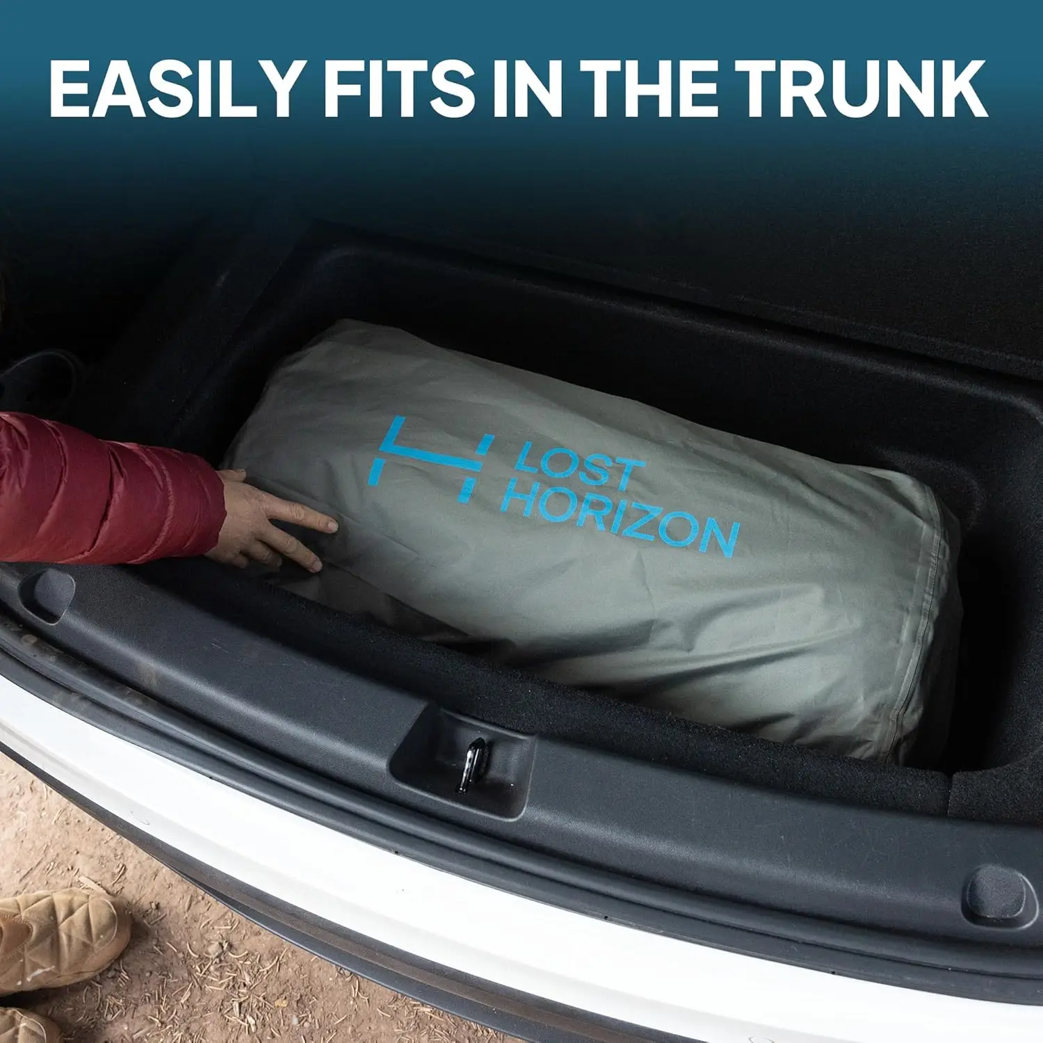 Colchón de aire para acampar con espuma para Tesla, colchoneta autoinflable para dormir con saco de bomba, 4,5" de grosor, valor R 13, modelo Y