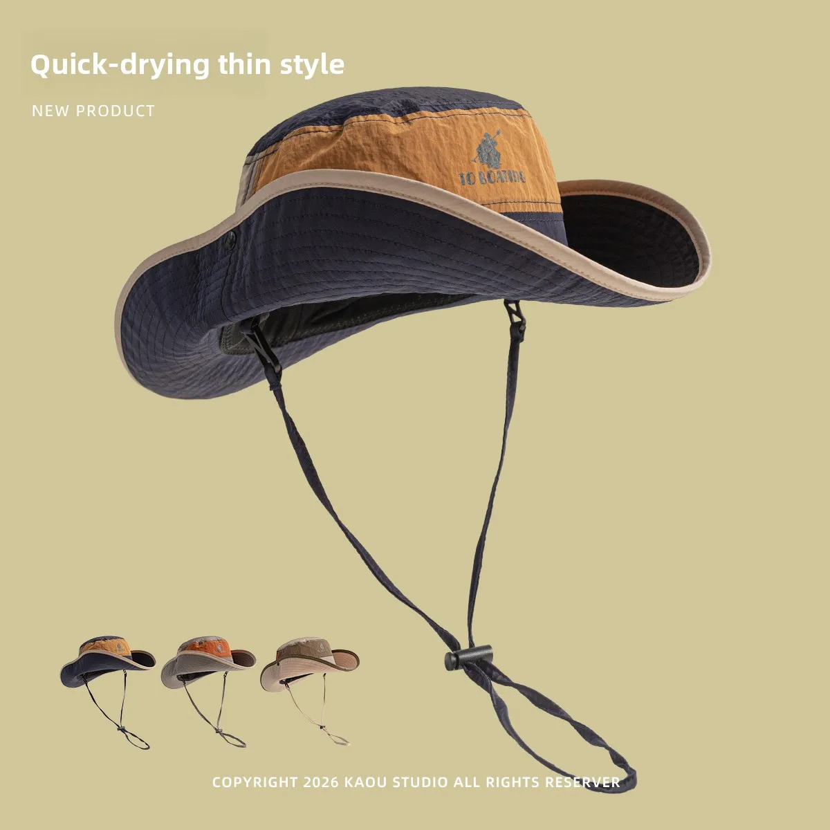 Unisex Lightweight Outdoor Bucket Hat Summer Quick Dry Color Block Sun Hat UV Protection Hiking Mountaineering Camping Hat