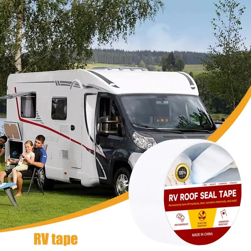 Waterproof Tape For Leaks White Sealant Repair Tape For RV Roof Airtight Sealant Roof Patch RV Roof Sealant Tape RV Awning