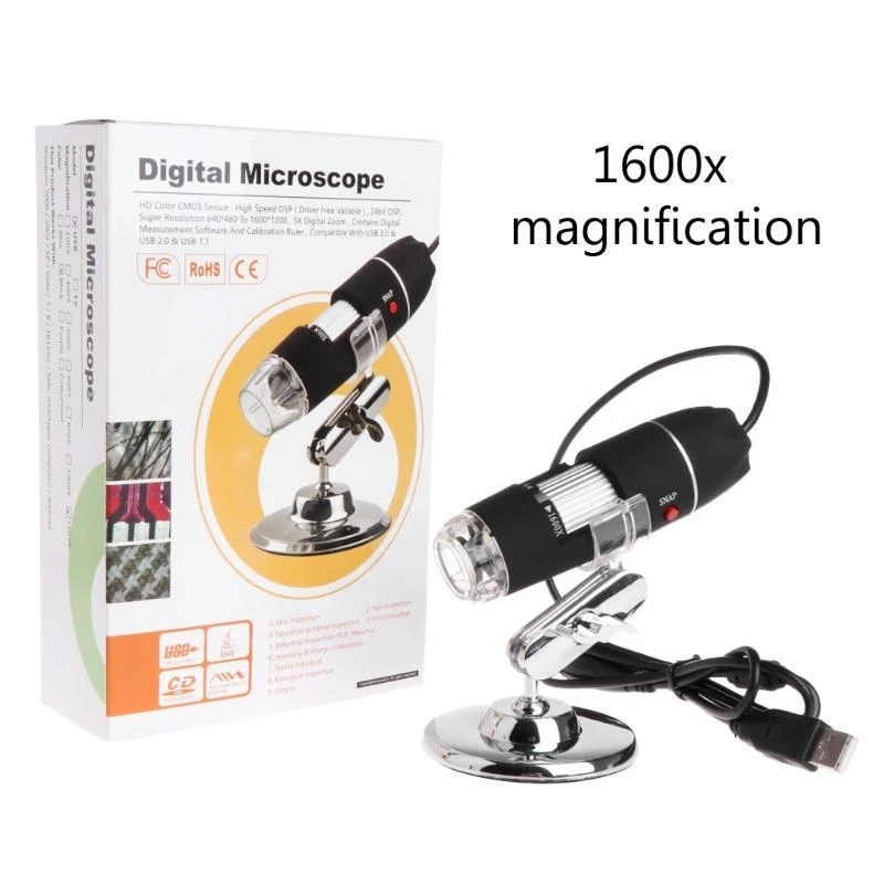 A2UD Portable USB Electronic Magnifier Camera 0X-1600X for Jewelry Appraisal Research