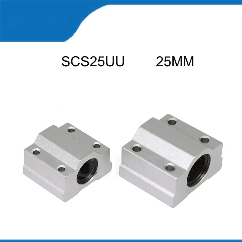 

SCS25UU (2/4PCS) 25MM Sell Hot High Quality Corrosion Resist Linear Ball Bearing Block Router Slide Block Bushing SC25UU