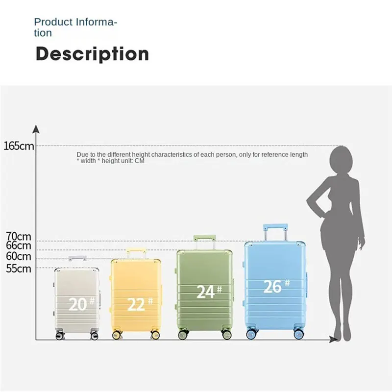 High Baggage Business Luggage Male Student Trolley Box Super Quiet Travel Light 20" Password Boarding Box 22" 26" Large Capacity