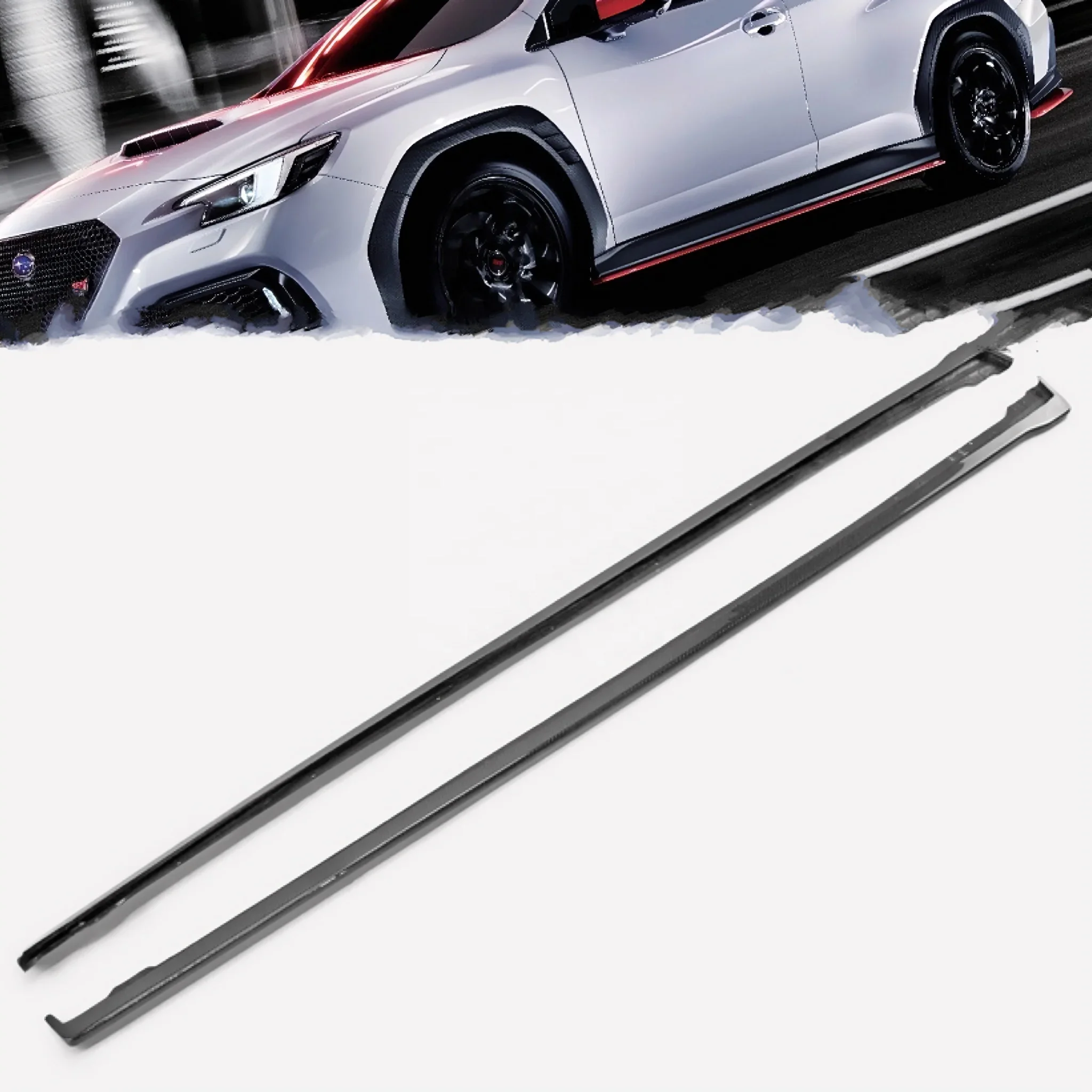 For Subaru WRX S4(VB) STI Type Side Skirt Impreza WRX Carbon Side Extension add on