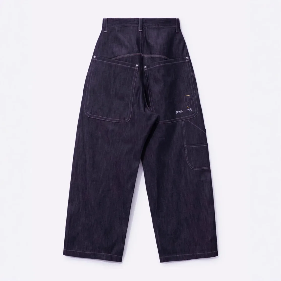 Grailz Project G/R Deconstructed Style Vintage Silhouette Denim Jeans High-Street Casual Relaxed Fit Unisex Jeans