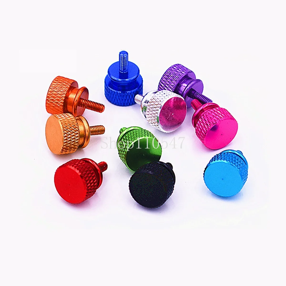 M3 M4 M5 M6 Aluminum Step Thumb Screw Computer Case Screw Knurled Hand Grip Knob Bolts Thumbscrews Anodized Colors L5~20mm