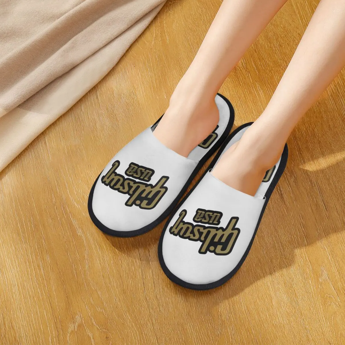 

Custom Gibson Les Paul Slippers Memory Foam Warm Soft Women House Slipper Indoor Cozy Shoes
