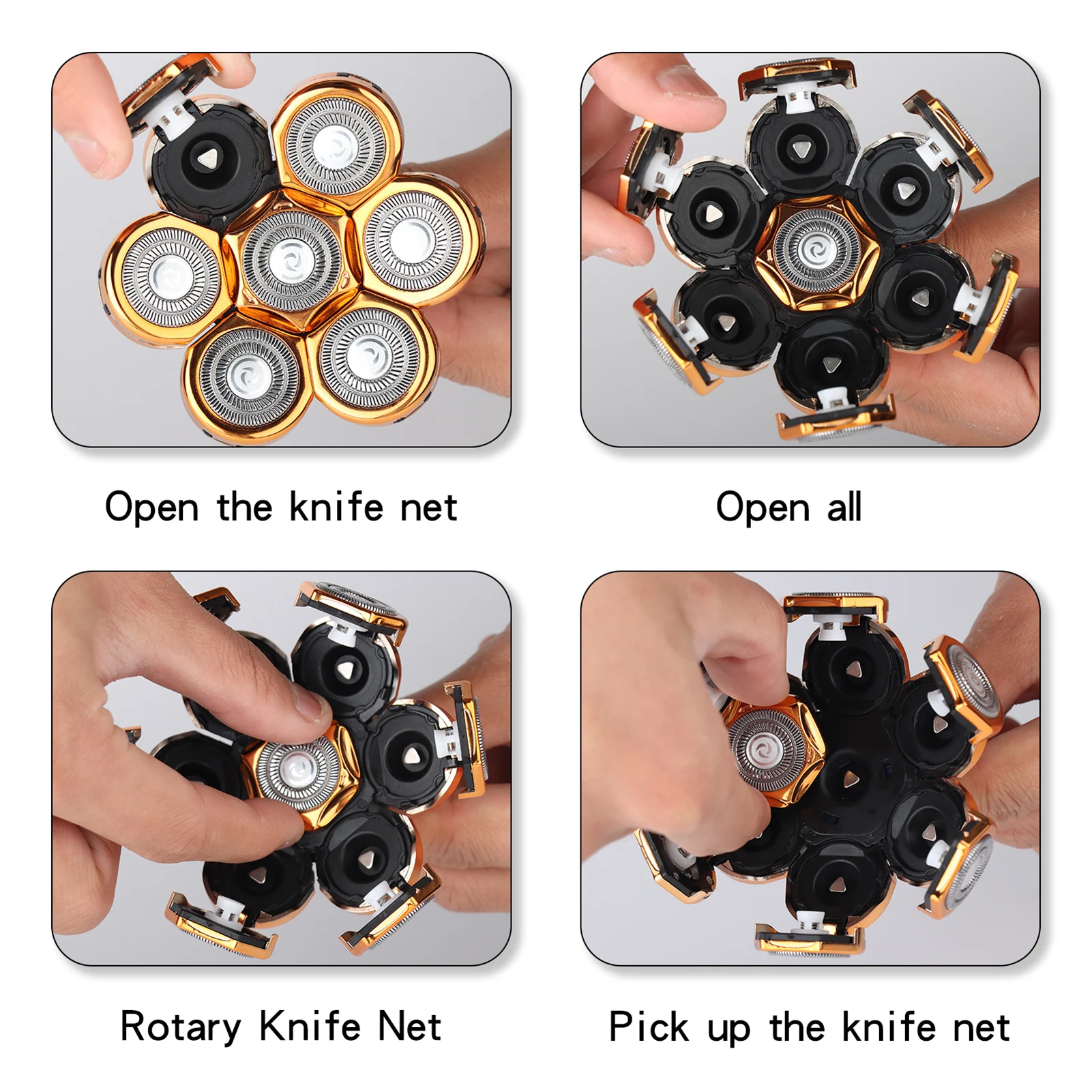 Electric Shavers Replacement Heads Nose Trimmer Hair Clipper Blade Spare Floating Cutter Heads Men's Razor Beard accessories