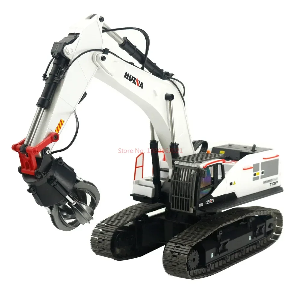 Huina Toy Remote Control Engineering Vehicle 1594 22 Tong Alloy Model Modification Machine 1:14 Electric Excavator Adult Toy Gif