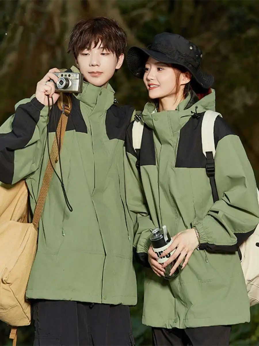 

Мужская ветрозащитная куртка New Sle для путешествий на открытом воздухе, повседневная свободная посадка, цветной дизайн, осенне-весенний сезон ex пальто