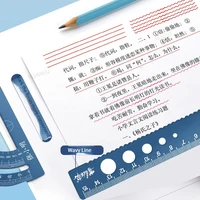4 In 1 Aluminum Alloy Ruler Stationery Set Aluminum Alloy Multifunctional Combination Ruler Triangle Protractor for Drawing 6