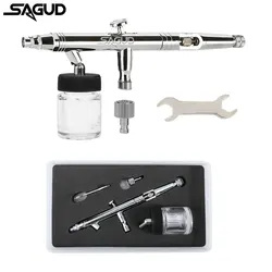0.3/0.5/0.8mm Airbrush Double Action Spray Gun 22cc Glass Bottle Accessories for DIY Nails Painting Model Airbrush Siphon Feed
