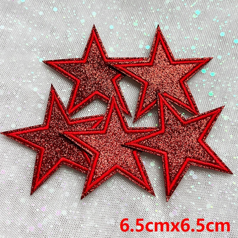 5 Stück Funkelnde Stern-Aufnäher zum Aufbügeln mit Glitzer-Pailletten für Jeanswesten, Funkelndes Kawaii-Style-Accessoire, DIY-Geschenke – Detail 11