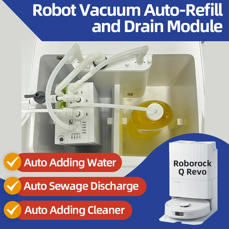 Roborock Q Revo MaxV Robot Vacuum Water Change Kit Auto Water Refill and Drain water hookup kit