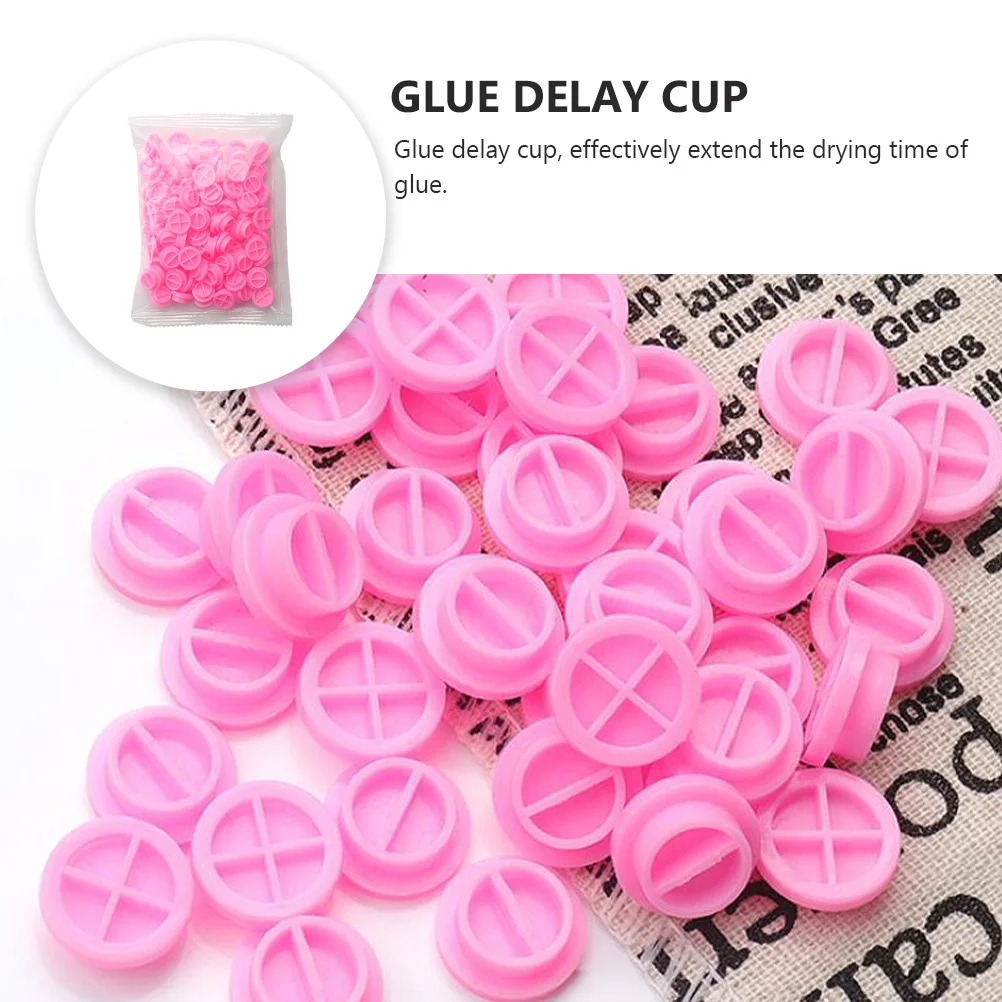 100 個植栽まつげカップ長期持続接着剤保存小型ポータブル使用廃棄物が少ないスタイリッシュなまつげエクステンション供給