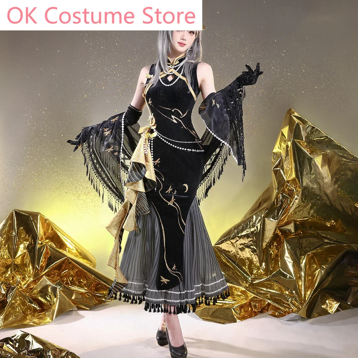 Honkai: Star Rail Trailblazer Stelle Game Suit Elegant Slim Dress Cosplay Costume Halloween Party Outfit Women