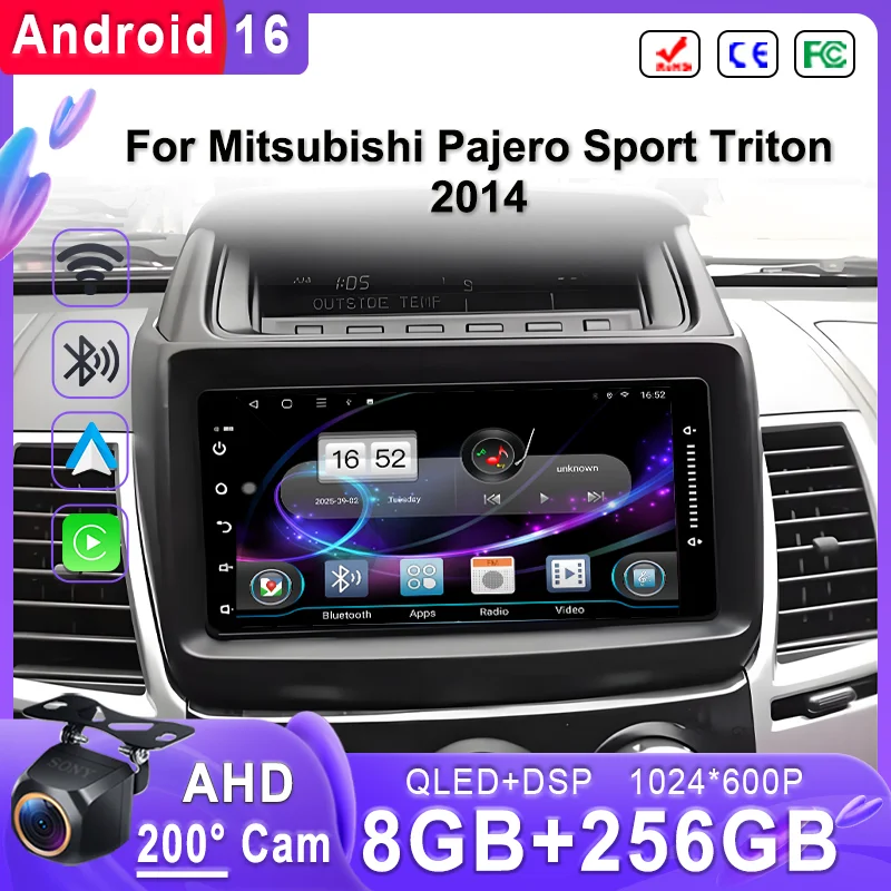 

Мультимедийная система Android 16 для Mitsubishi Pajero Sport Triton 2014 с сенсорным экраном, GPS-навигацией, поддержкой Plug and Play, высокопроизводительным процессором и HDR.