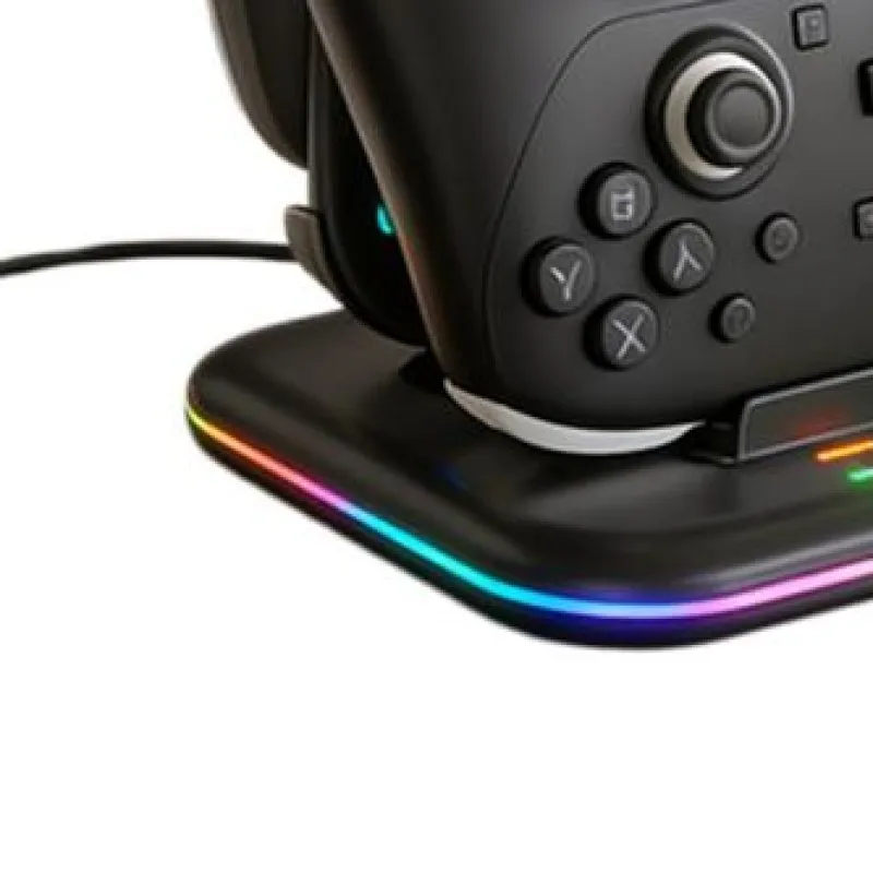 

Fast Charging Station for Switch2 Pro for JoyCon Controller Charger Station Charging Stand with LED Indicator 9 Lighting Modes
