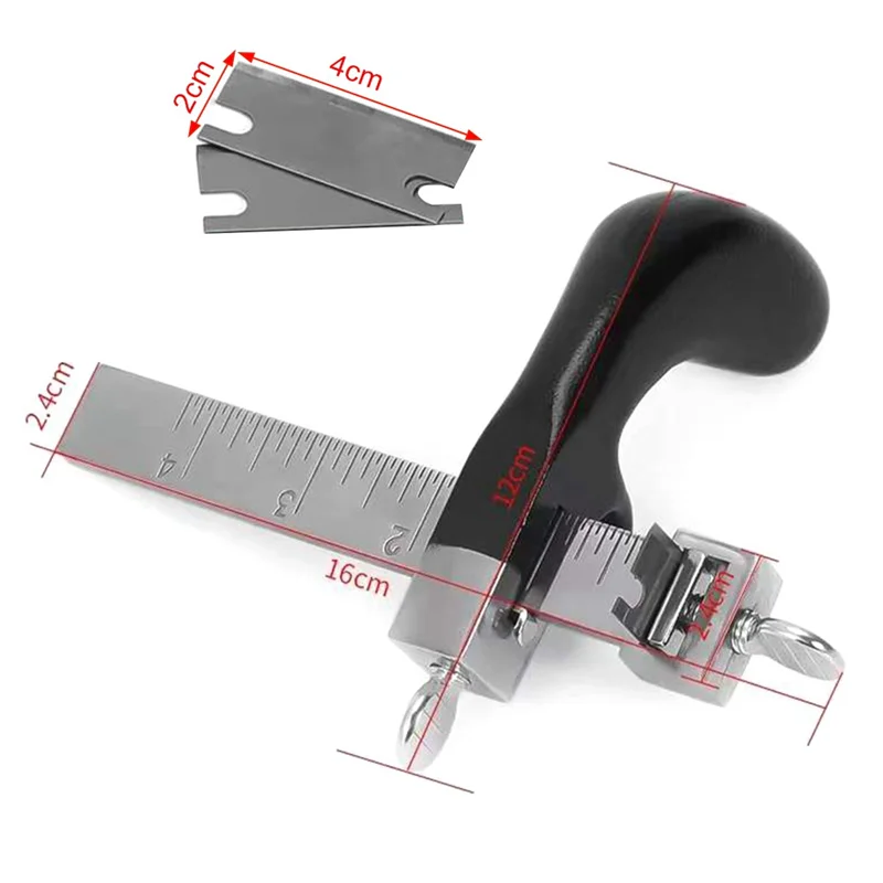 ABYS-Professional Sharp Leather Strap String Belt Cutter Adjustable DIY Hand Cutting Tool Craft Leather Tools