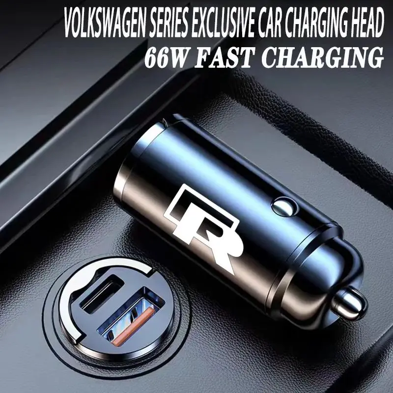 Car Logo Charger USB Type C PD Phone Fast Charging For VW GTI Golf 5 7 Polo Lavida Magotan Scirocco Tiguan Jetta Beetle T-ROC CC