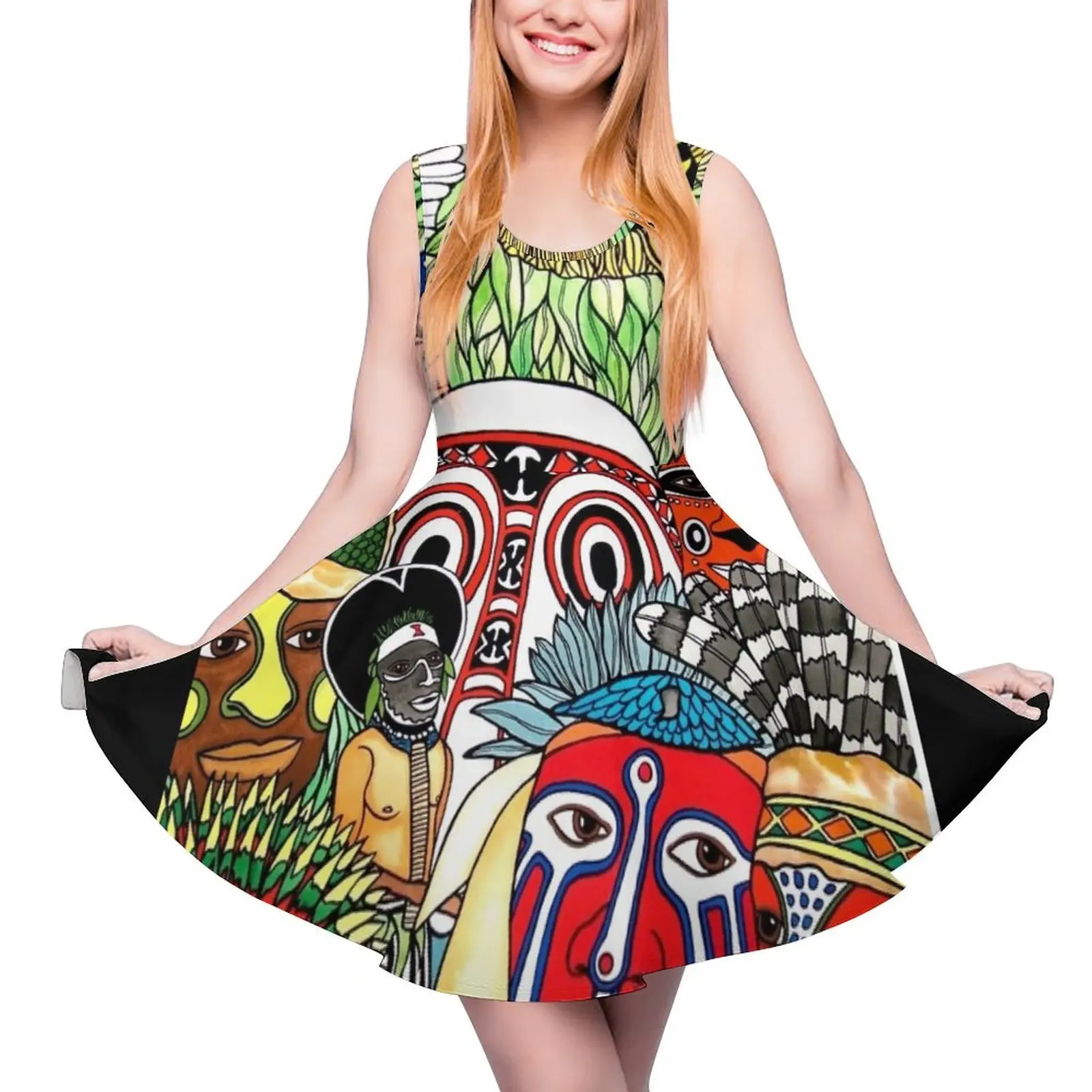 

#258-уникальное PNG культура I - Artist Nathalie Le богатые платья без рукавов женские платья для женщин 2024 женский летний костюм