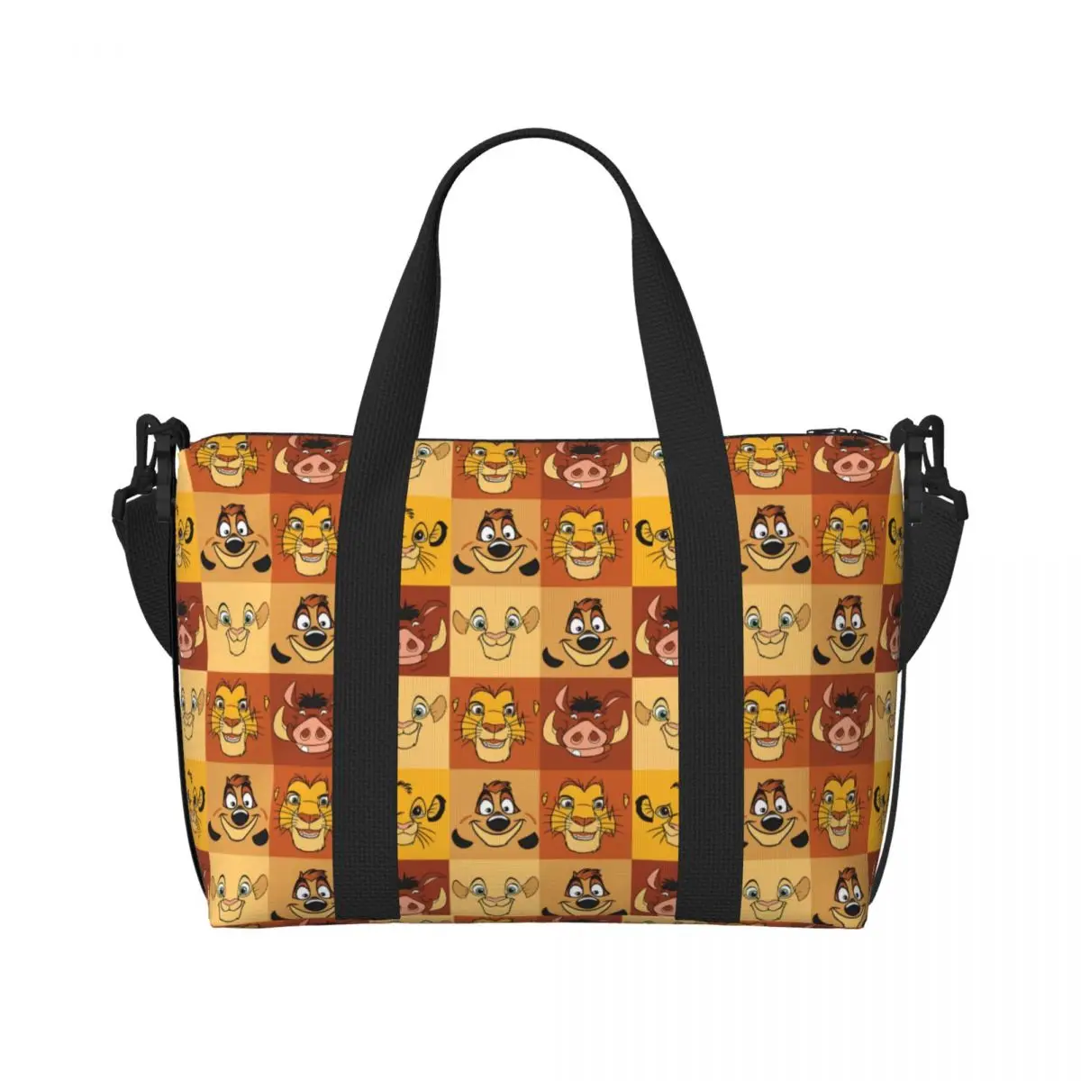 

Custom Retro The Lion King Film Groceries Shopping Tote Bag Women Large Capacity Retro Simba Cartoon Gym Beach Travel Bags