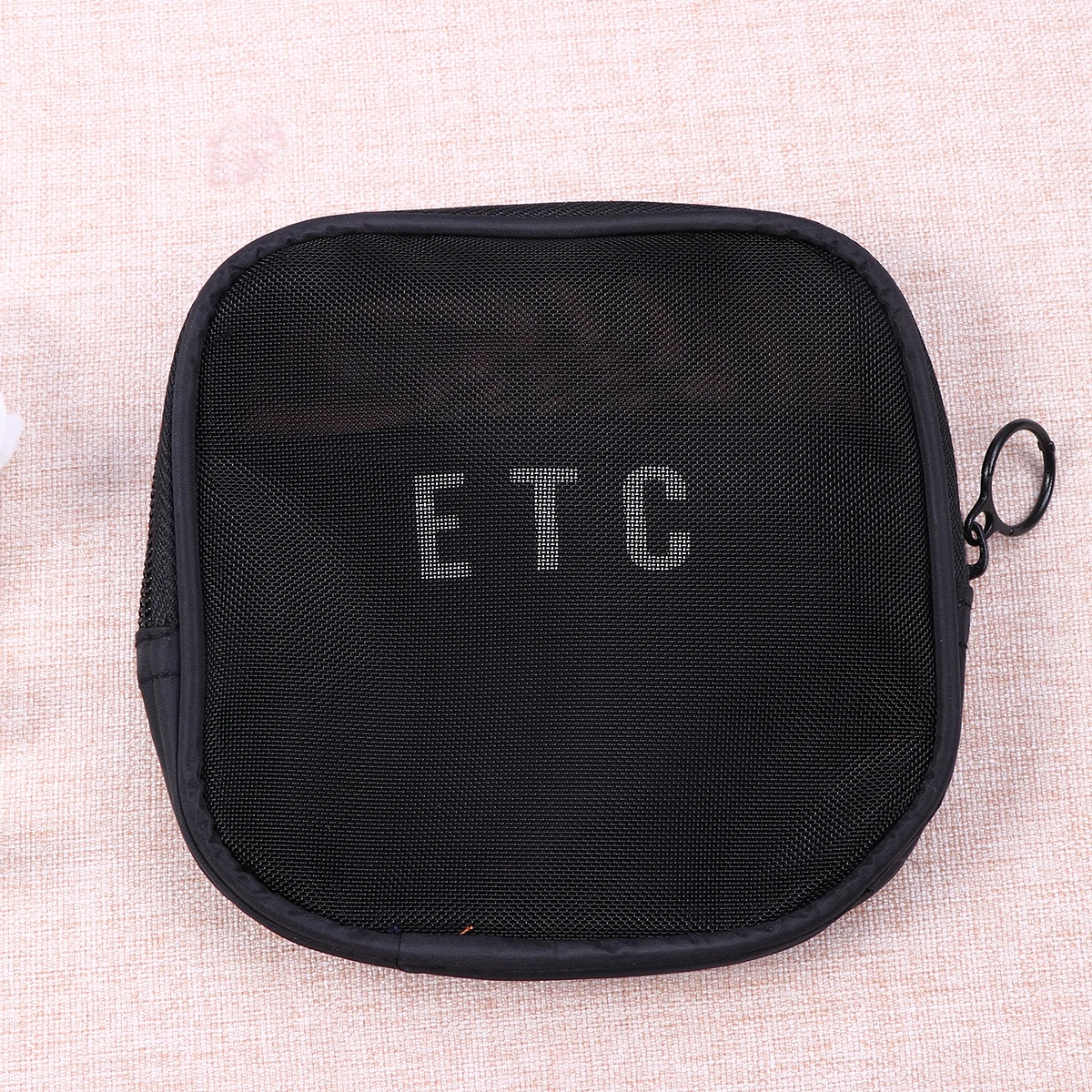 Mesh Underwear Storage Bag 20X15Cm Black Nylon Travel Makeup Organizer Pouch For Women Small Toiletry Bag