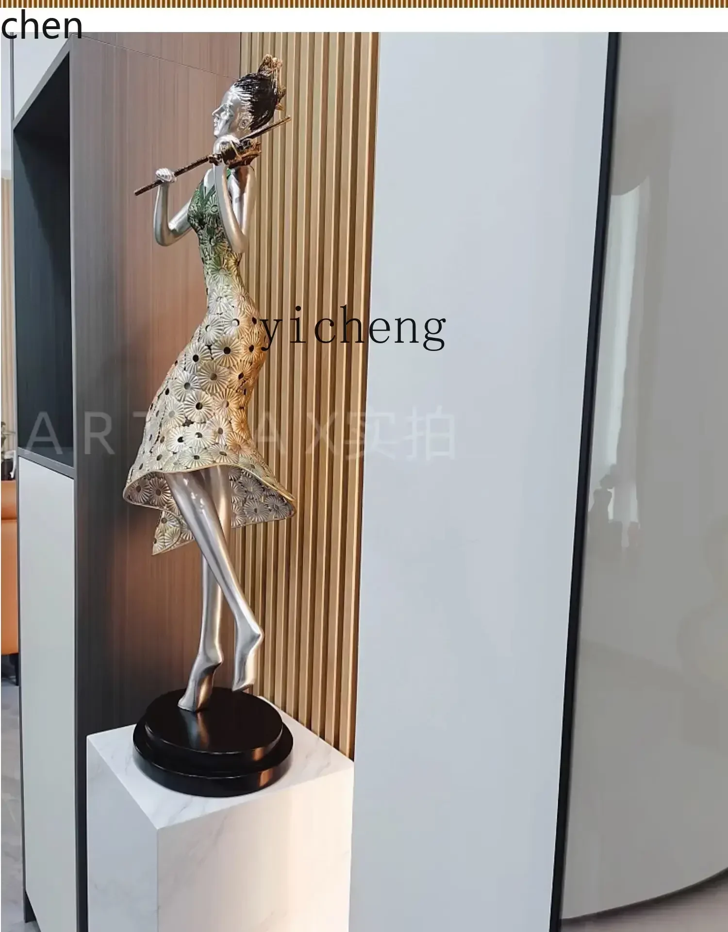 HXL المعادن مجردة الشكل النحت زخرفة غرفة المعيشة لينة الديكور عرض الآلات الحديثة #5