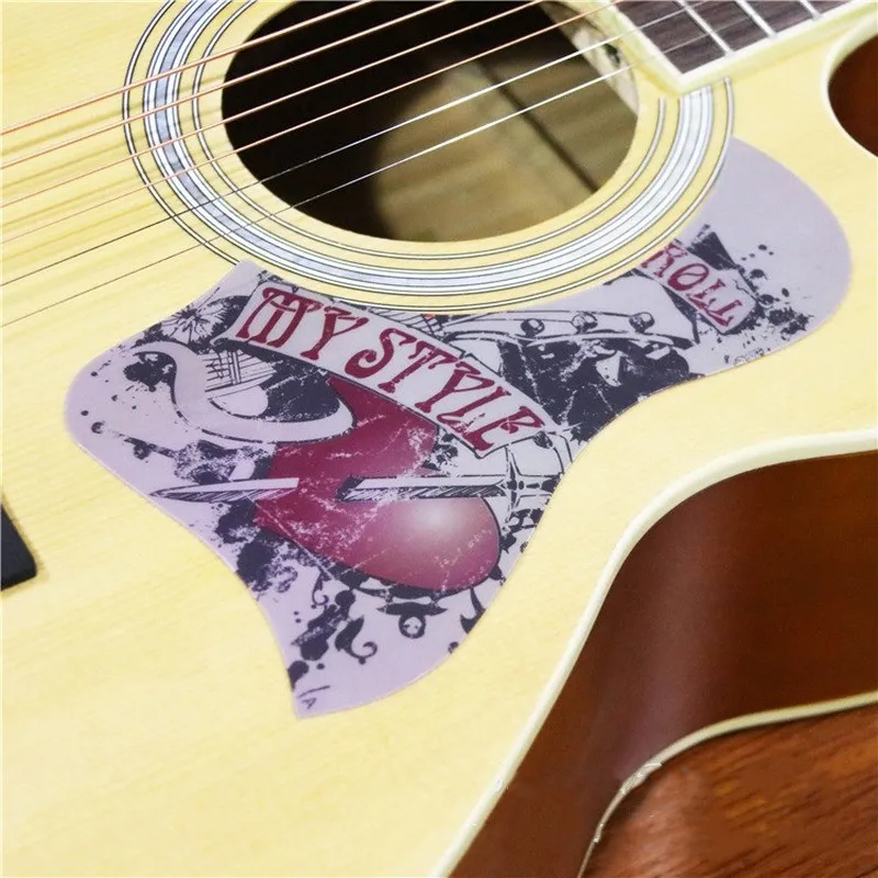 1 PC Professional Folk Acoustic Guitar Stickers High Quality Self-adhesive Decorative Sticker for Acoustic Guitar Accessories