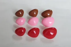 50pcs 9/11/15/18/20/22/26/29/35mm red/brown/pink  Triangle plastic safety toy noses & soft washer for diy doll