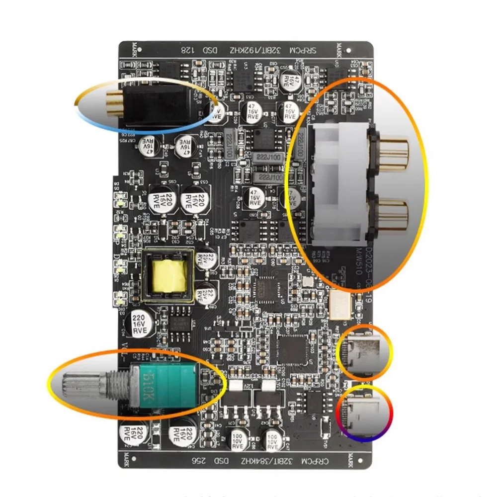 Mini HIFI Audio Decoder ES9018 DAC 32BIT 384KHz DSD256 decodifica Lossless scheda Audio del Computer del telefono cellulare CT7601 Chip USB