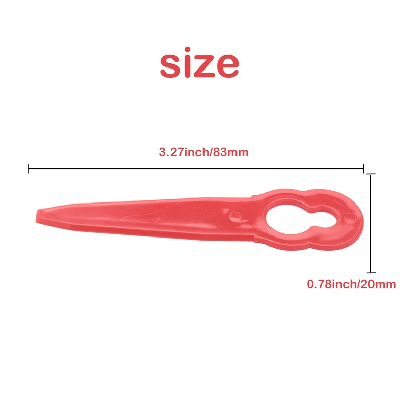 ใหม่ 100 ชิ้นเปลี่ยนใบมีดพลาสติกอุปกรณ์เสริมสําหรับ STIHL Polycut 2-2 FSA 45 เครื่องตัดหญ้า Trimmer หญ้าตัด