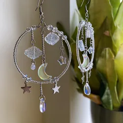 Night Sky Earrings Fairy Whimsygoth Coquette Handmade