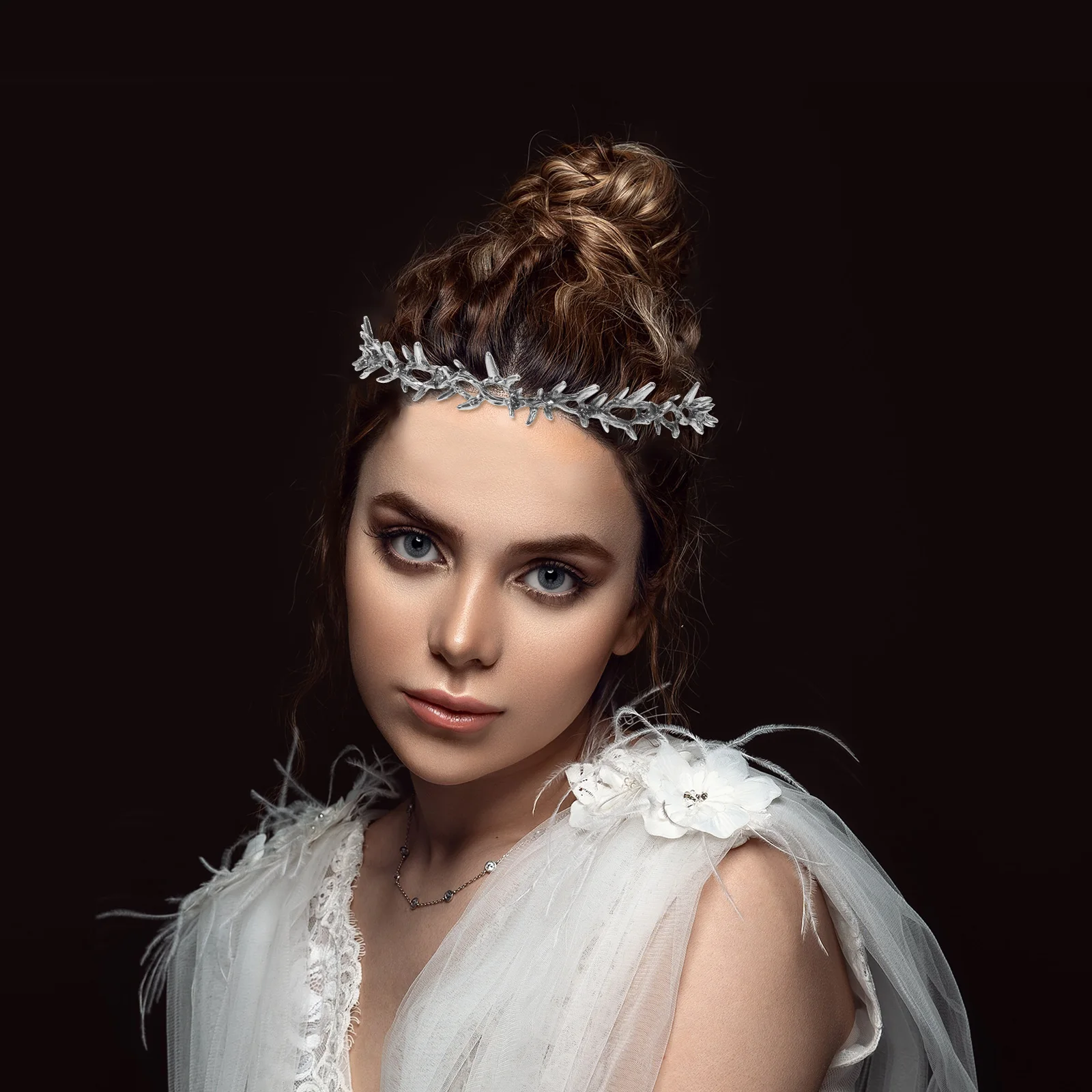 

Crown Hair Accessory Wedding Bridal Bride Headdress Tiaras Womens Classic Color Sturdy Materials Lightweight Comfortable Long