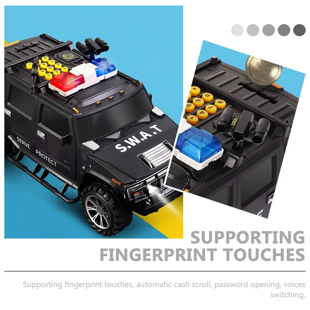 Banque d'argent numérique à empreintes digitales, 1 pièce, boîte de sécurité en forme de mot de passe, conteneur de dépôt interactif éducatif créatif pour enfants