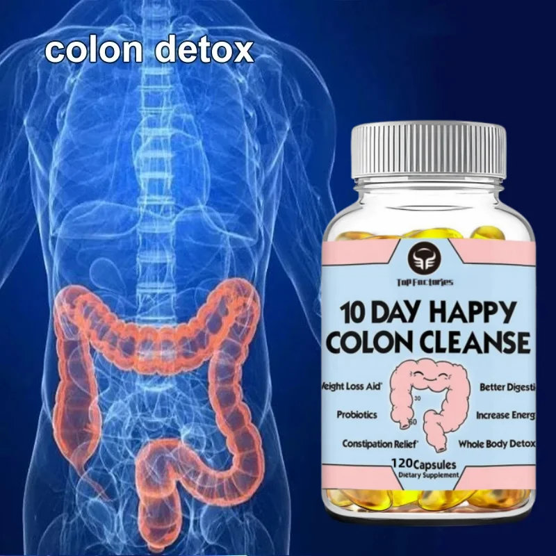 Najlepsze fabryki 10-dni Happy Colon Cleanse Wsparcie trawników - codzienna detoksykacja, łagodzenie zaparcia |   Non-GMO