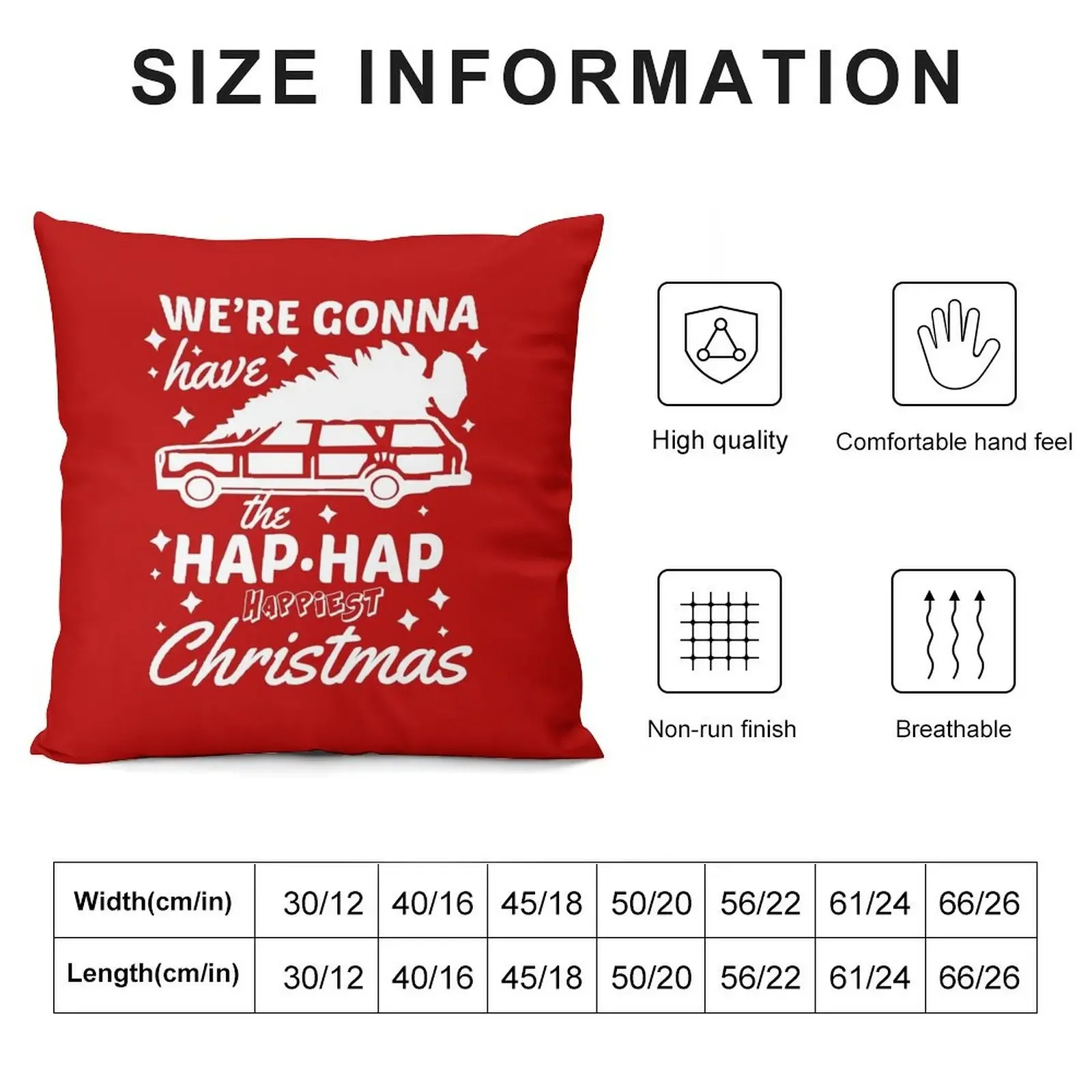 We're Gonna Have The Hap Hap Happiest Christmas Throw Pillow Pillow Case Christmas Decorative Cushion Cushion Cover Set pillow