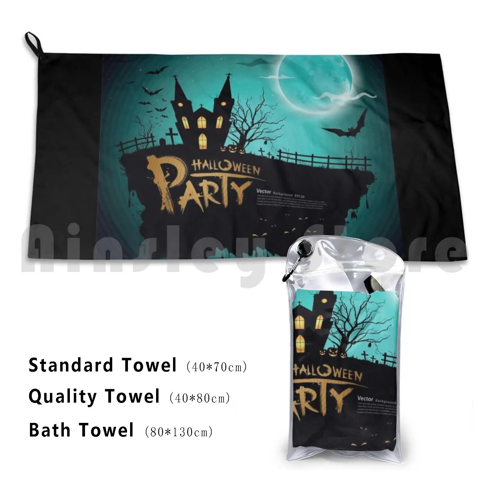 Halloween Pumpkins 8 Bath Towel Beach Cushion