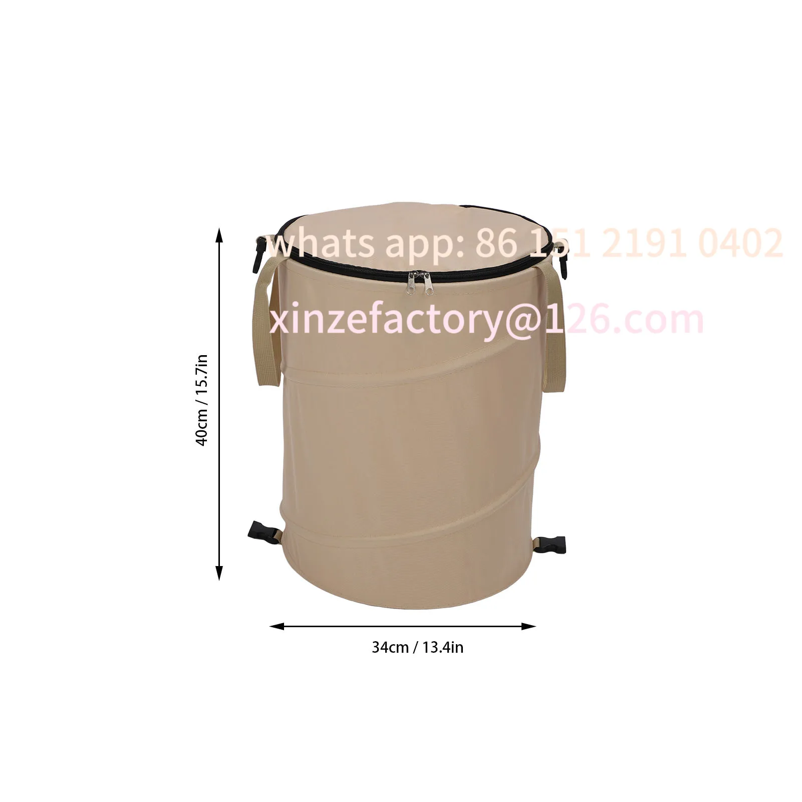 Customizable Camping Trash Can Large Capacity Portable Multifunctional 600D Oxford Cloth  Utility Container with Lid Foldable Tr