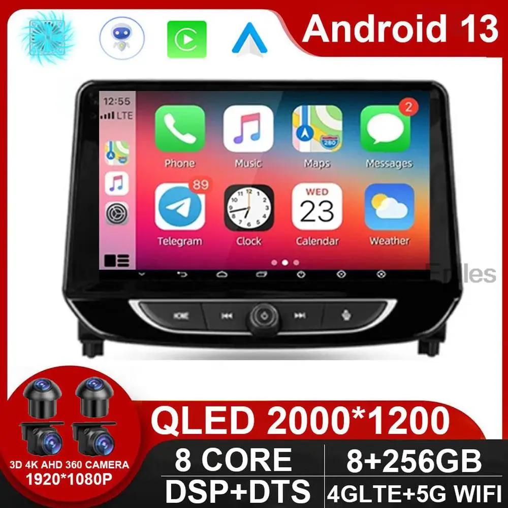 

Android 13 For Chevrolet Tracker 4 2019 - 2022 Car Radio Multimedia Video Player Navigation GPS Carplay WIFI 4G LET BT Onix DSP