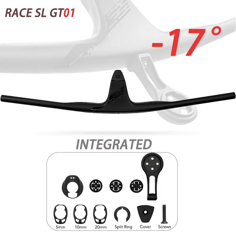 

RACE SL GT01 Full Carbon Mountain Bike Handlebar -17° Integral Carbon Handlebar Mtb for MTB XC Length50-80mm Bike Accessories