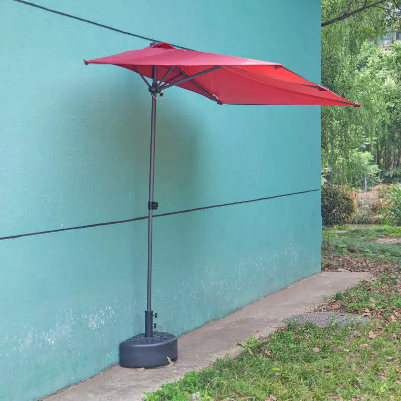 Outdoor Sun Umbrella Terrace Garden Rainproof and Waterproof Balcony, Sun Protection Against The Wall, Half Umbrella